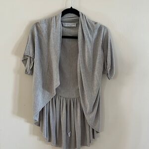 Trina Turk Gray Asymmetrical cardigan size m